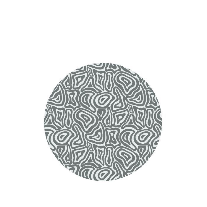 Coralia - Silver Round Rug (200cm)