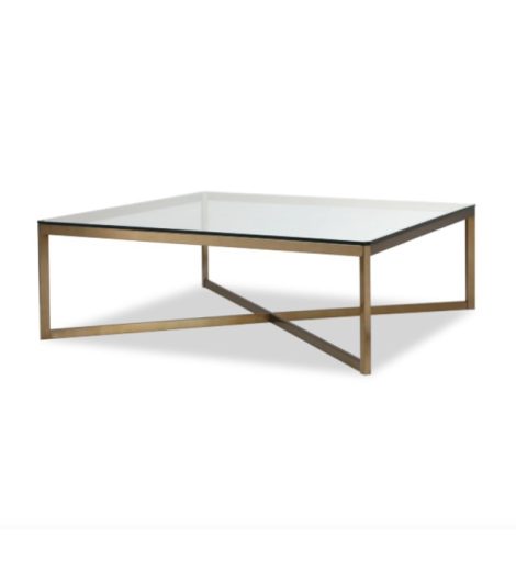 Gavelle Coffee Table - Brass