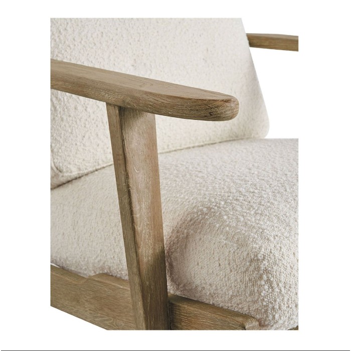 JULES armchair in bouclette - Cream - Image 4
