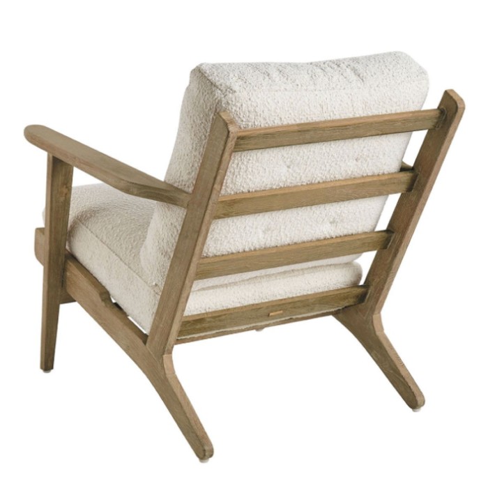 JULES armchair in bouclette - Cream - Image 2