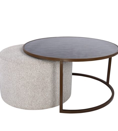 Coffee table with Pouffe