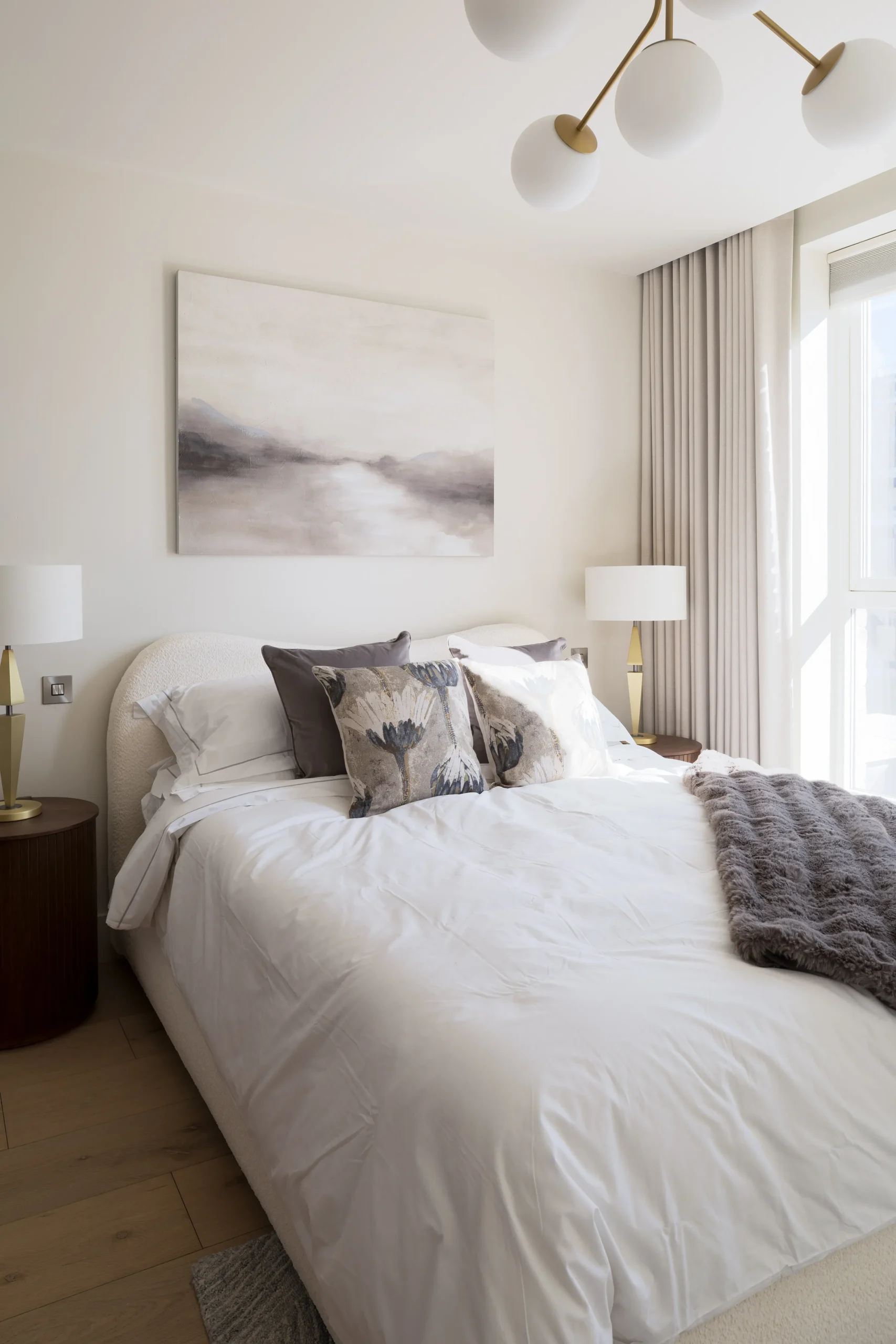 Interior design and joinery detail from the Blackrock home by Gavelle, in a palette of matte charcoal, warm oak, brushed brass and natural stone